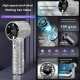 Mini Ventilateur Portable À Main Haute Vitesse À Strass Avec Écran LED 199 Niveaux Moteur Silencieux 40 dB Recharge Type C - ...