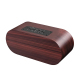 Enceinte Bluetooth Bois Haut-Parleur Double Cornes Qualité Sonore 3W Puissance Ajustement Volume Batterie Longue Durée Micro ...