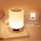 Enceinte Bluetooth Avec Lampe D Ambiance Réveil Éclairage Multicolore Tactile Lecteur TF AUX Rechargeable - www.yonis-shop.com