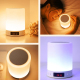Enceinte Bluetooth Avec Lampe D Ambiance Réveil Éclairage Multicolore Tactile Lecteur TF AUX Rechargeable - www.yonis-shop.com