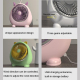 Ventilateur De Bureau Portable Avec Oreilles Animales Silencieux USB Rechargeable 3 Vitesses Orientation Réglable 1200mAh - w...
