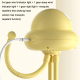 Ventilateur De Poussette Sans Pales Rose Silencieux 4 Vitesses Rechargeable USB Avec Veilleuse Et Tête Oscillante - www.yonis...