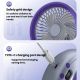 Ventilateur Circulateur D’Air Pliable De Table Et Mural Avec Indicateur De Batterie Éclairage LED 5 Vitesses - www.yonis-shop...