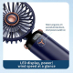 Mini Ventilateur Portable Rechargeable 4 En 1 Rotation 360° Silencieux Autonomie 12 Heures Affichage LED - www.yonis-shop.com