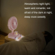 Ventilateur De Bureau USB Rechargeable Avec Veilleuse LED Rotation Et Inclinaison 45° Autonomie 90 À 300 Minutes - www.yonis-...