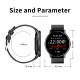 Montre Connectée Multifonction Surveillance Santé Bluetooth Appels Étanche Silicone Bleu - www.yonis-shop.com