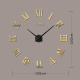 Horloge Murale DIY Grand Format Sans Cadre Numéros Romains Décoration Moderne Chambre Salon Cuisine Bureau 100x100cm - www.yo...