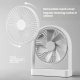 Mini Ventilateur De Bureau Portable Rechargeable Silencieux 3 Vitesses Inclinaison 140° Blanc - www.yonis-shop.com
