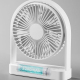 Mini Ventilateur De Bureau Portable Rechargeable Silencieux 3 Vitesses Inclinaison 140° Blanc - www.yonis-shop.com