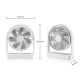 Mini Ventilateur De Bureau Portable Rechargeable Silencieux 3 Vitesses Inclinaison 140° Blanc - www.yonis-shop.com
