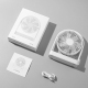Mini Ventilateur De Bureau Portable Rechargeable Silencieux 3 Vitesses Inclinaison 140° Blanc - www.yonis-shop.com