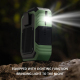 Ventilateur À Clip Rechargeable Pour Ceinture Mains Libres 3 Vitesses Lampe LED Batterie 2400 mAh - www.yonis-shop.com