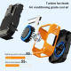 Ventilateur À Clip Rechargeable Pour Ceinture Mains Libres 3 Vitesses Lampe LED Batterie 2400 mAh - www.yonis-shop.com