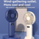 Mini Ventilateur Portable Rechargeable USB À 5 Vitesses Avec Affichage Digital Support De Bureau Et Porte Smartphone - www.yo...