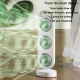 Ventilateur De Bureau Portable Triple Turbine USB Rechargeable 3 Vitesses Silencieux Batterie 1200 mAh Type-C Blanc - www.yon...