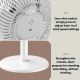 Ventilateur Sur Pied Et De Table Haute Puissance Silencieux 5 Vitesses Hauteur Réglable Recharge Type C - www.yonis-shop.com