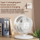 Ventilateur Sur Pied Et De Table Haute Puissance Silencieux 5 Vitesses Hauteur Réglable Recharge Type C - www.yonis-shop.com