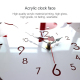 Horloge Murale Design Rouge En Acrylique Pour Bureau Chambre Et Maison - www.yonis-shop.com