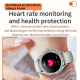 Montre Connectée Intelligente BT5.0 Avec Suivi Cardiaque Et Sommeil Bracelet Silicone Noir Compatible iOS et Android - www.yo...