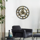 Horloge Murale Ronde En Bois Style Rétro Silencieuse Économique Et Précise 58cm - www.yonis-shop.com