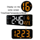 Horloge Murale LED Grand Écran Pour Salon Avec Télécommande Et Affichage Température - www.yonis-shop.com
