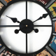 Horloge Murale Ronde Rétro En Fer Forgé Créative Colorée Décorative Pour Salon Chambre Bureau Restaurant Bar Durable Et Facil...