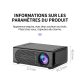 Vidéoprojecteur Mini LED Portable Avec Recopie D’Écran Smartphone Lecture 1080P Projection 24 À 100 Pouces Haut Parleur Intég...