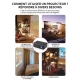 Vidéoprojecteur Mini LED Portable Avec Recopie D’Écran Smartphone Lecture 1080P Projection 24 À 100 Pouces Haut Parleur Intég...