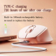 Souris Sans Fil Ergonomique Rechargeable Silencieuse Pour Bureau Portable Couleur Thé Au Lait Avec Affichage De Puissance - w...