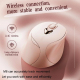 Souris Sans Fil Ergonomique Rechargeable Silencieuse Pour Bureau Portable Couleur Thé Au Lait Avec Affichage De Puissance - w...