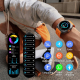Montre Connectée Étanche IP67 Avec Écouteurs Bluetooth Intégrés Écran 1.53 Pouces Surveillance Oxygène Dans Le Sang Argent - ...