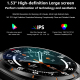 Montre Connectée Étanche IP67 Avec Écouteurs Bluetooth Intégrés Écran 1.53 Pouces Surveillance Oxygène Dans Le Sang Argent - ...