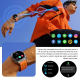 Montre Connectée Étanche IP67 Avec Écouteurs Bluetooth Intégrés Écran 1.53 Pouces Surveillance Oxygène Dans Le Sang Argent - ...