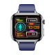 Montre Connectée Écran Horizontal 1.91 Pouces Bracelet Silicone Bleu ECG Étanche IP68 Bluetooth 5.1 Monitoring Cardiaque et T...