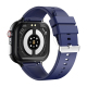 Montre Connectée Écran Horizontal 1.91 Pouces Bracelet Silicone Bleu ECG Étanche IP68 Bluetooth 5.1 Monitoring Cardiaque et T...