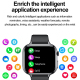 Montre Connectée Écran Horizontal 1.91 Pouces Bracelet Silicone Bleu ECG Étanche IP68 Bluetooth 5.1 Monitoring Cardiaque et T...