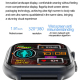 Montre Connectée Écran Horizontal 1.91 Pouces Bracelet Silicone Bleu ECG Étanche IP68 Bluetooth 5.1 Monitoring Cardiaque et T...