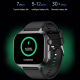 Montre Connectée Écran Horizontal 1.91 Pouces Bracelet Silicone Bleu ECG Étanche IP68 Bluetooth 5.1 Monitoring Cardiaque et T...