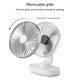 Ventilateur De Bureau Portable Rechargeable Silencieux 4000mAh 4 Vitesses Oscillation 90° USB-C Et Micro USB - www.yonis-shop...