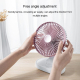 Ventilateur De Bureau Portable Rechargeable Silencieux 4000mAh 4 Vitesses Oscillation 90° USB-C Et Micro USB - www.yonis-shop...