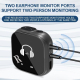 Microphone Sans Fil 5.8G Avec Surveillance Intra-Auriculaire Double Écouteurs Transmission Haute Fréquence Anti-Interférences...