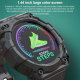 Montre Connectée Sportive Rose 1.44 Pouces Écran Tactile Suivi Fréquence Cardiaque Modes Multisports Compatible Android iOS -...
