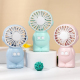 Mini Ventilateur Portable USB 2 Pièces Avec Veilleuse Recharge Rapide Batterie Lithium 300 mAh Vert Pour Bureau Et Extérieur ...