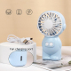 Mini Ventilateur Portable USB 2 Pièces Avec Veilleuse Recharge Rapide Batterie Lithium 300 mAh Vert Pour Bureau Et Extérieur ...