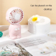 Mini Ventilateur Portable USB 2 Pièces Avec Veilleuse Recharge Rapide Batterie Lithium 300 mAh Vert Pour Bureau Et Extérieur ...