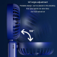 Mini Ventilateur Portable À Suspendre Au Cou Pliable 5 Vitesses Affichage Numérique USB Type C Autonomie 4 À 7 Heures - www.y...