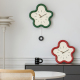Horloge Murale Décorative En Forme De Fleur Silencieuse Beige Avec Mouvement À Quartz Pose Sans Perçage - www.yonis-shop.com