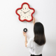 Horloge Murale Décorative En Forme De Fleur Silencieuse Beige Avec Mouvement À Quartz Pose Sans Perçage - www.yonis-shop.com