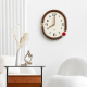 Horloge Murale Ovale Silencieuse À Quartz Avec Aiguilles En Noyer Et Design 3D - www.yonis-shop.com