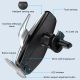 Chargeur Sans Fil Voiture Support Téléphone Induction Infrarouge Rotation 360 Degrés Compatibilité 4 à 6.5 Pouces Argenté - w...